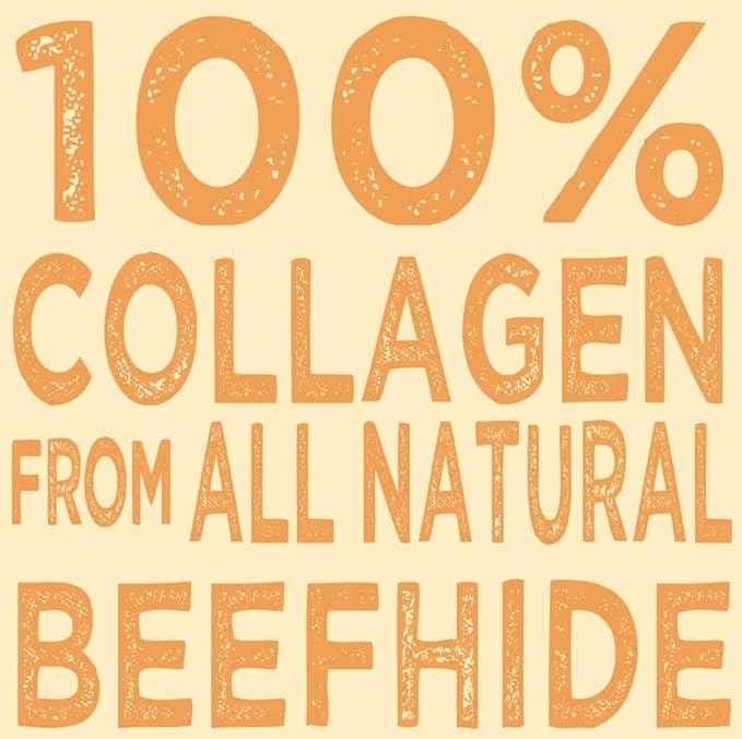 Pet Factory - CareChewz Beef Collagen Dog Treats (Pack of 5, 6-7 inch Skinny Braid Sticks), USA Made Beefhide Dog Chews, Support Joints, Dental Health, Reduce Inflammation & Promote Healthy Coats