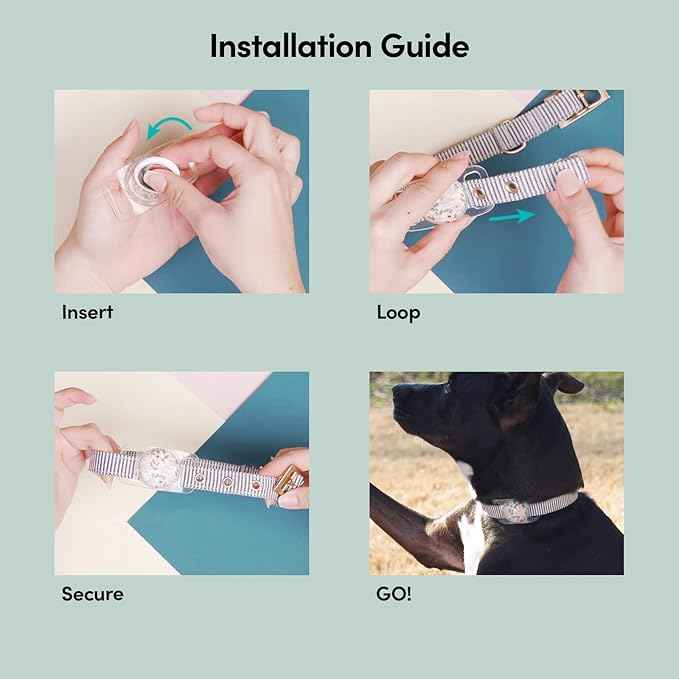 Rifle Paper Co. Airtag Dog Collar Holder - Waterproof Airtag Case - Unique Floral Design - Compatible with Cat/Dog Collars - Wild Flowers