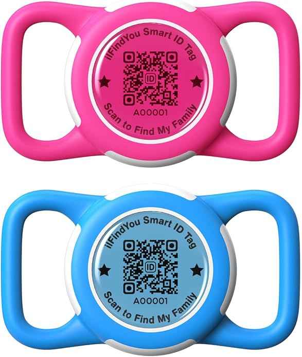 Waterproof AirTag Dog Collar Holder for Apple AirTag QR Code