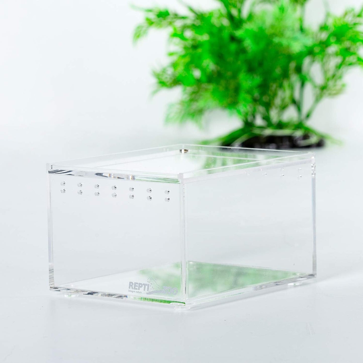 REPTI ZOO Magnetic Acrylic Case 4.1"x3.3"x2.5" Nano Enclosure Reptile Breeding Box Terrarium Cage Tank Tarantula Scorpion Sling Isopods Lizards Roach Invertebrates Insect Mantis - FurryFun