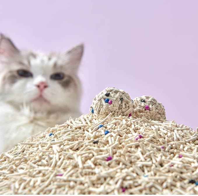 Michu Mixed Tofu Cat Litter, Heavy Duty Flushable Kitty Litter, 5.5Lb/88Oz (3 Pack, Original)