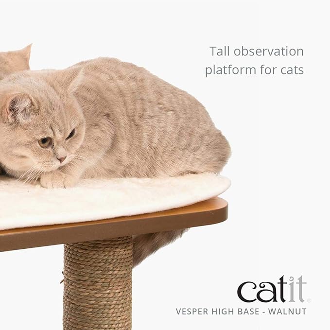 Vesper Cat Tree, High Base, Walnut, 52045