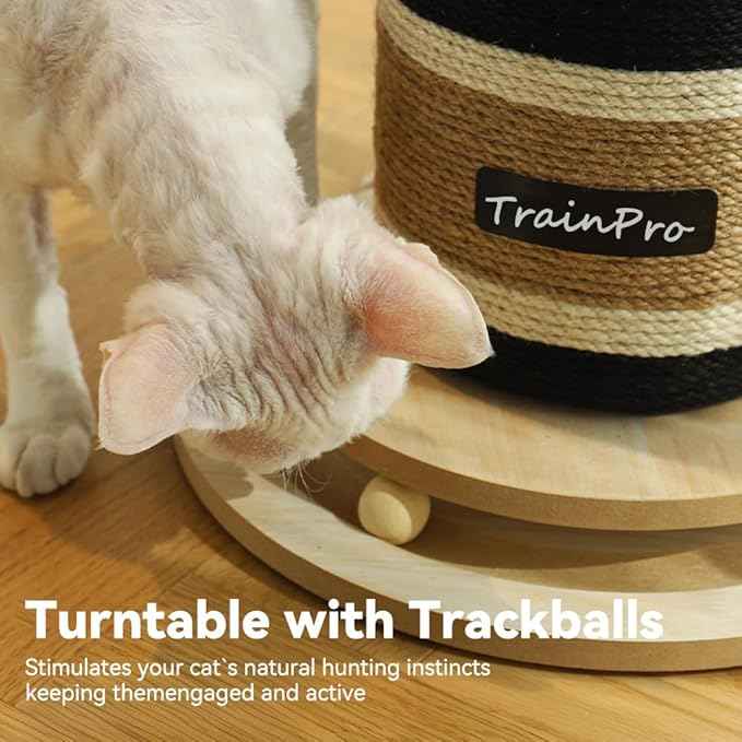 Premium Natural Hemp Cat Scratcher, Durable Scratching Post for Indoor Cats, Stable Climbing Pole, Furniture Protector, Kitten Play Tower, Activity Center with Bonus 20 X 15” Pet Bed