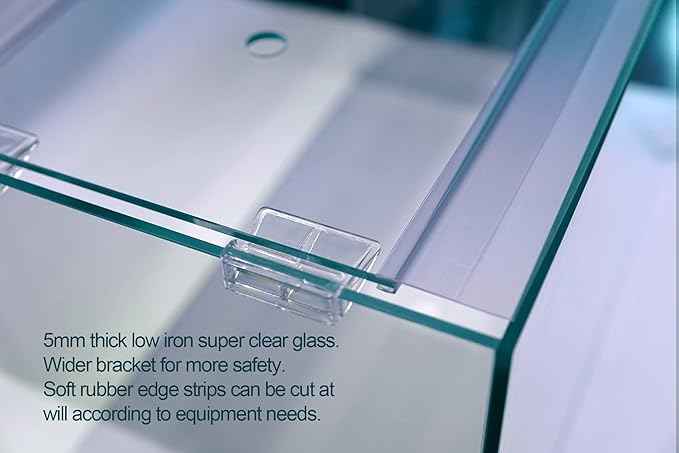 Ultra Clear Rimless Aquarium Tank 6-60 gallons Low Iron Glass (10GaI - Top Glass Canopy)