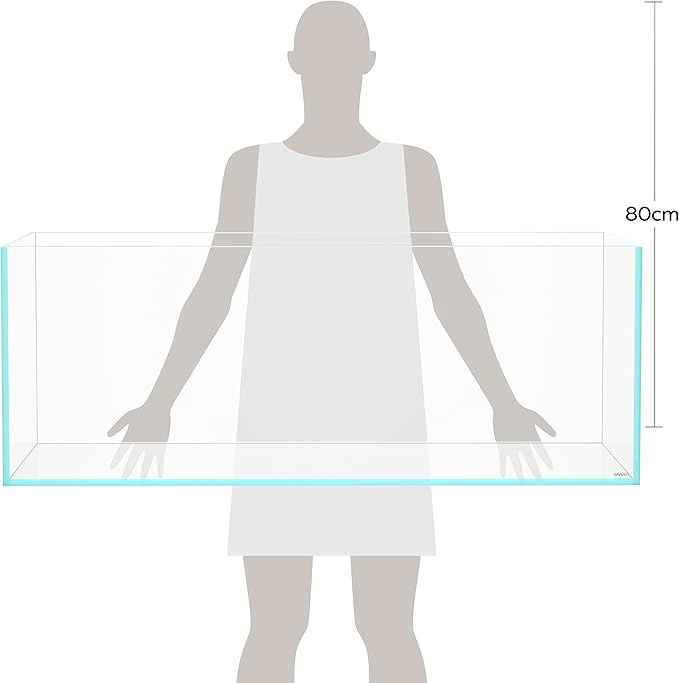 LANDEN 120P 78.4 Gallon Rimless Low Iron Aquarium Tank, W47.2×D23.6×H17.7 in(120x60x45cm); 12 mm Thickness with Nano Foam Leveling Mat Included