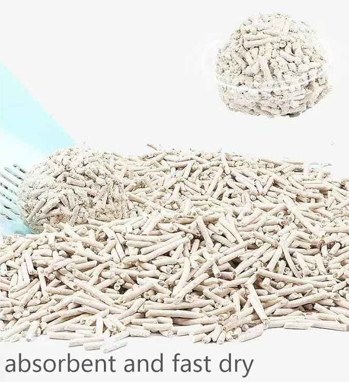 Tofu Cat Litter 5.6LB Fast Clumping, Dust-Free,100% Food Grade Raw Materials, Clumping,Flushable,Ultra Absorbent and Fast Drying,Solubility in Water,Really Dust-Free,Less Scattering (1)