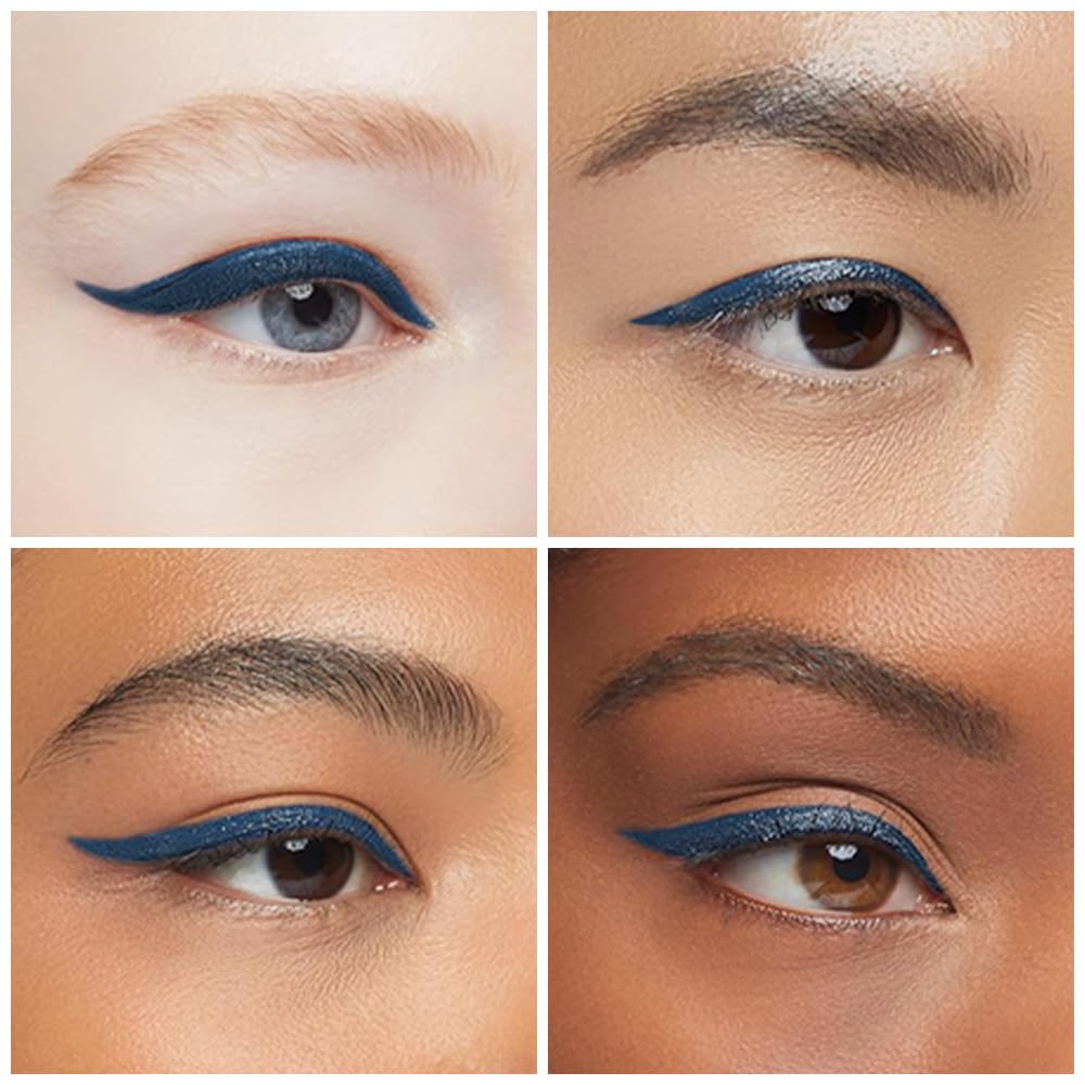 evpct 1Pcs Dark Blue Gel Eyeliner Pencil Eye Black Face Paint Stick Makeup Set Waterproof Matte Cream Crayon Eyeliner Pencil Set Cat Eye Liners Eyeshadow Guide delineador de ojos contra el agua