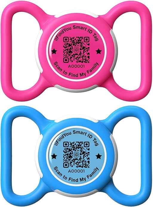 Waterproof AirTag Dog Collar Holder for Apple AirTag QR Code