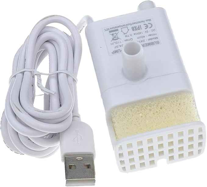 Replacement Pump for Cat Water Fountain Dog Water Dispenser Ultra Quiet Long Lifespan Water Pump, LED Lights