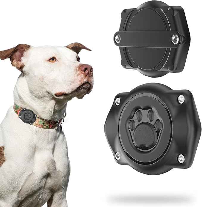 AirTag Dog Collar Holder, 100% Waterproof Air Tag Mount, Compatible with Apple Air Tag for Dogs & Cat Collars, Ultra-Durable Dog Collar AirTag Holder - Fits All Width Collars (2 Pack)