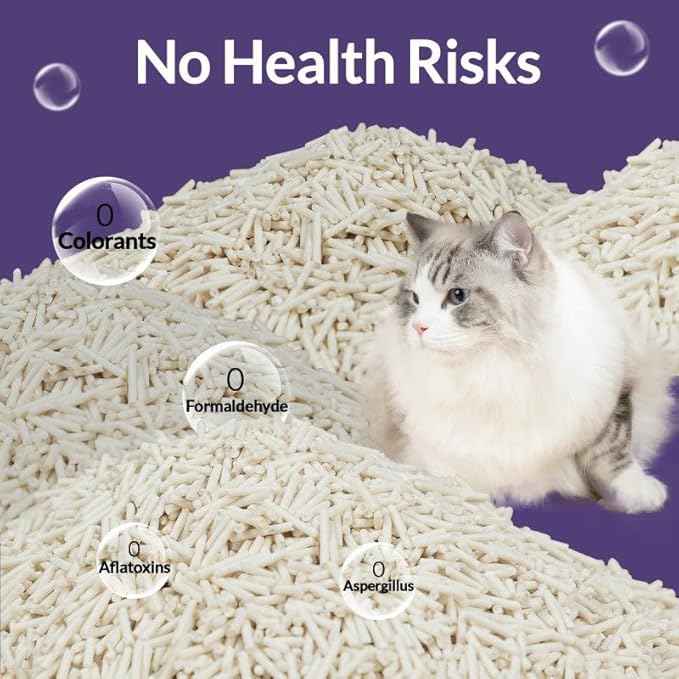 Happy&Polly Tofu Cat Litter - Clumping Flushable Cat Litter, 100% Natural Food-Grade Ingredients, Ultra Absorbent, Dust-Free, Low Tracking, Lightweight and Eco-Friendly Tofu Litter(5.5lb×3 Bag)