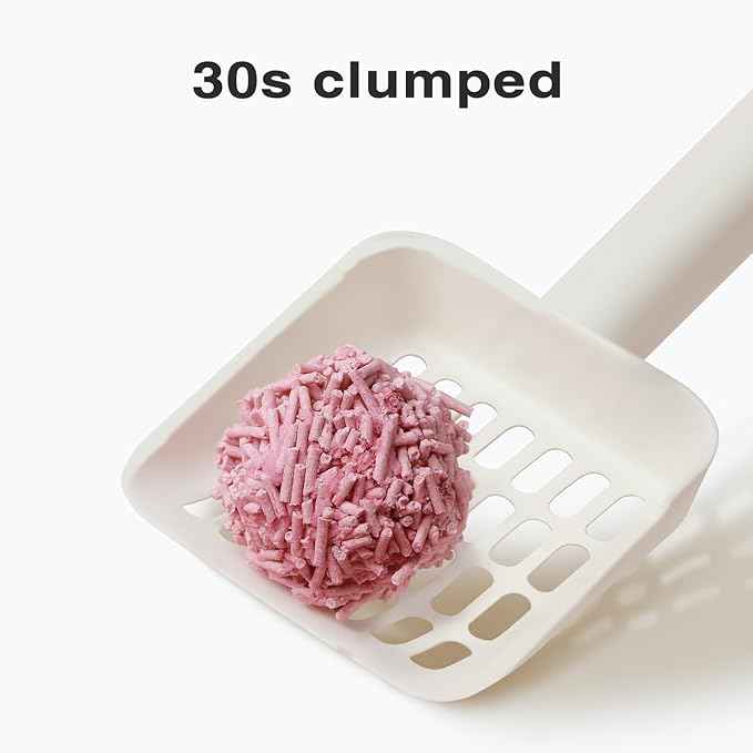 Cat Litter 24LB/4 Packs Dust-Free Clumping Tofu Cat Litter Quickly Absorb Odors Toilet Can Flush Into The Toilet Pure Natural tofu cat Litter (Peach)