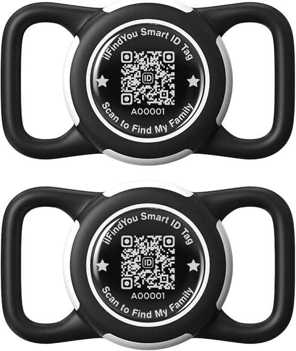 Waterproof AirTag Dog Collar Holder for Apple AirTag QR Code