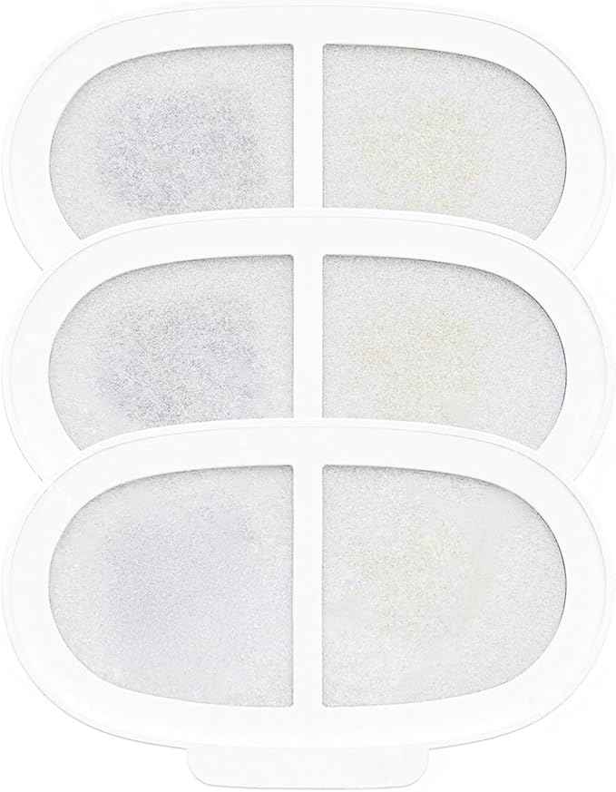 PAWGETHER® 3Pcs Cat Water Fountain Filter Compatible with 67oz/2L Dog Water Fountain P3/P3s/P3SU Pet Water Fountain Replacement Filter