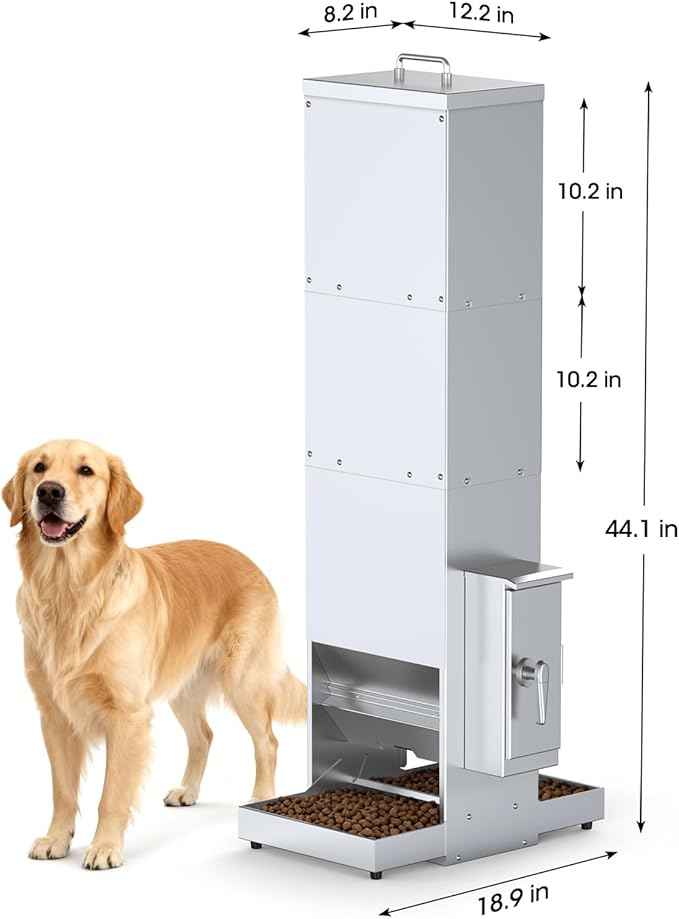 ChiPak Capacity Expansion Kits for 35L Automatic Dog Feeder with Two Trays Upgrade to 50L Large Dog Feeder