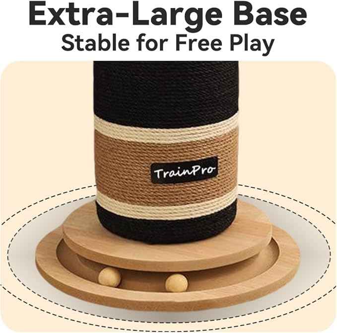 Premium Natural Hemp Cat Scratcher, Durable Scratching Post for Indoor Cats, Stable Climbing Pole, Furniture Protector, Kitten Play Tower, Activity Center with Bonus 20 X 15” Pet Bed
