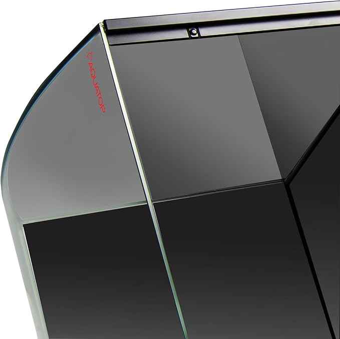 Aquatop 13.5 Gallon Bow Front Glass Aquarium Kit with Filter and LED Lighting - All in One Desktop Fish Tank, Ideal for Freshwater and Saltwater, BFK-13