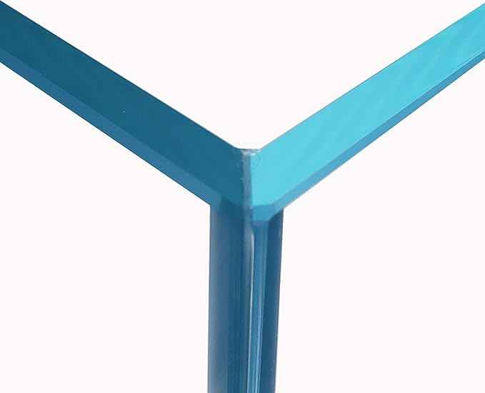 LIFEGARD Low Iron Ultra Clear Crystal Bookshelf Aquarium with Foam Leveling Mat – Rimless Aquariums with 45-Degree Beveled Edge, Peninsula Style – for Fish and Corals – 22 Gallon Capacity