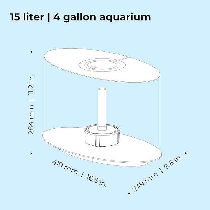 biOrb Loop 15 Acrylic 4-Gallon Aquarium with Multi-Color Remote-Controlled LED Lights Modern Compact Tank for Tabletop or Desktop Display, White-Trimmed Tank