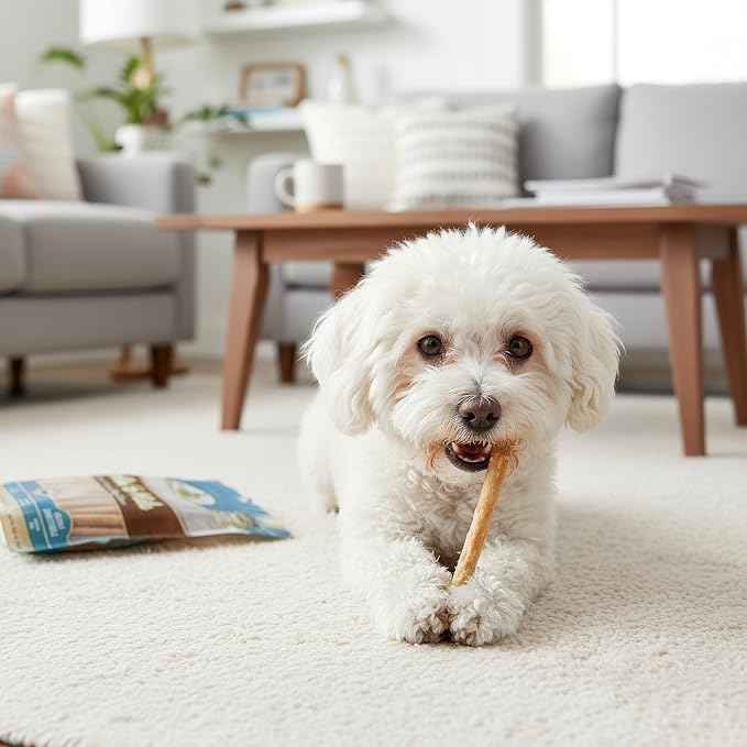 Fieldcrest Farms Nothin' to Hide Twist Stix, Beef Flavor, Easily Digestible, Supports Skin, Coat, Joints & Muscles, for Moderate Chewers Under 15lbs, 50 Pieces