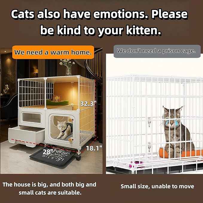 Cat Cage (28″(L) x18″(W) x34″(H))