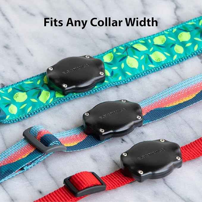 Elevation Lab AirTag Dog Collar Holder - TagVault™ - Secure Thru-Mount, IP69 Waterproof, Doesn't Dangle, Fits All Width Collars (4 Pack)