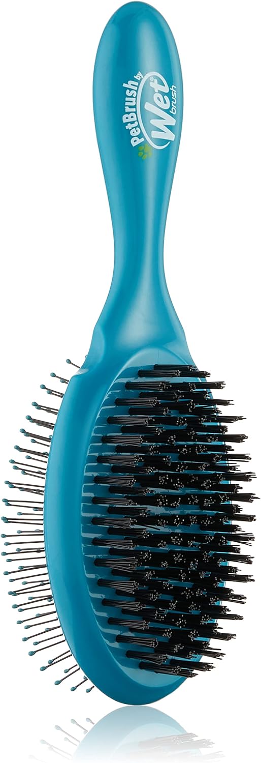 Wet Brush Ultimate Dual-Sided Detangling Brush - Ultra Soft IntelliFlex Bristles, Removes Loose Hair & Dirt for Dogs, Cats, Rabbits - Teal
