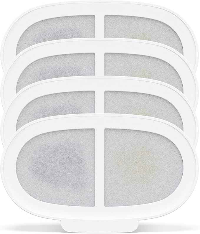PAWGETHER® 4 Pcs Cat Water Fountain Filter Compatible with 67oz / 2L Dog Water Fountain P3/P3s/P3SU Pet Water Fountain Replacement Filter
