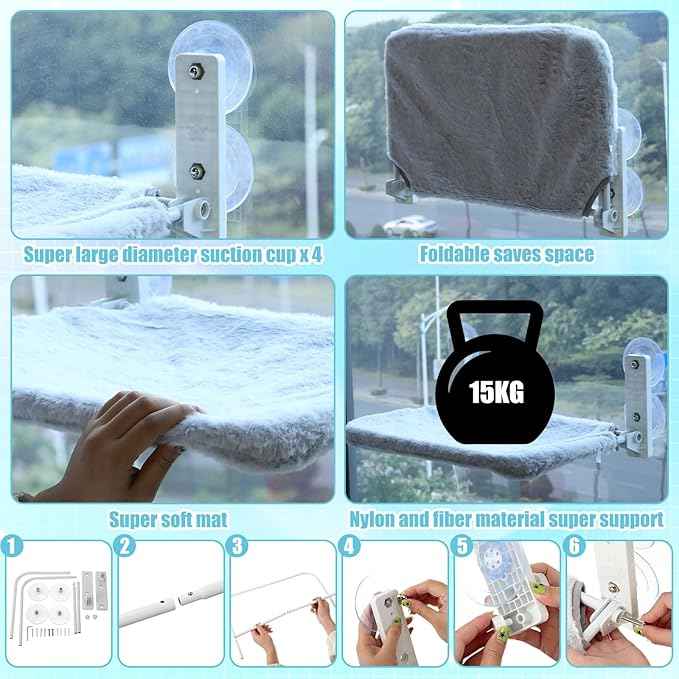 40 Pcs Kitten Starter Kit for Indoor Cats Include Litter Box, Carrier, Cat Bed, Climbing Post, Scratch Pad, Hammock, Feed Bowls, Mat, Collars, Nail File and More for Kitten Supplies Welcome Gift(Blue)