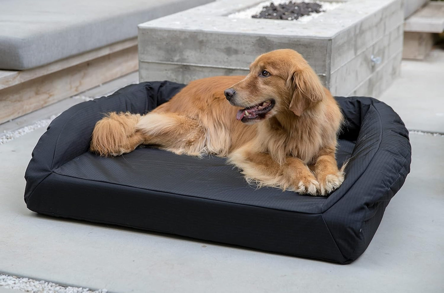 K9 Ballistics Tough Orthopedic X-Large Bolster Dog Bed - Washable, Durable and Water Resistant Dog Bed - Made for (XL) Big Dogs, 54"x38", Blue Quartz