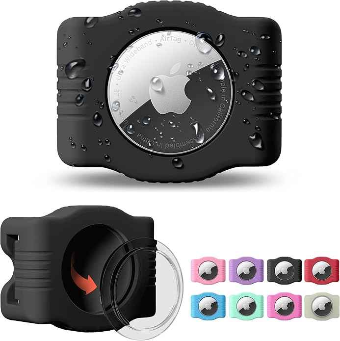Waterproof AirTag Dog Collar Holder for Apple AirTag QR Code