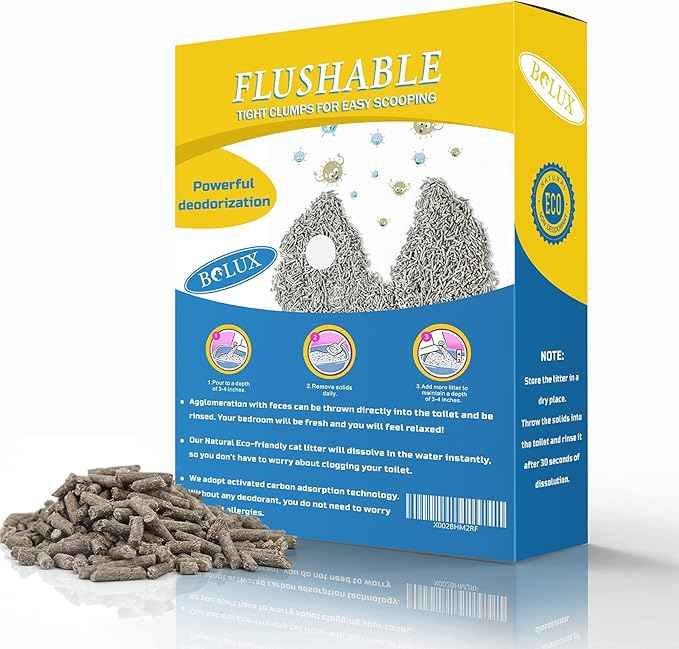 Bolux Flushable Cat Litter, Low Tracking Clumping Tofu Cat Litter,Odor Control Cat Litter Unscented and Zero Dust Natural Formula