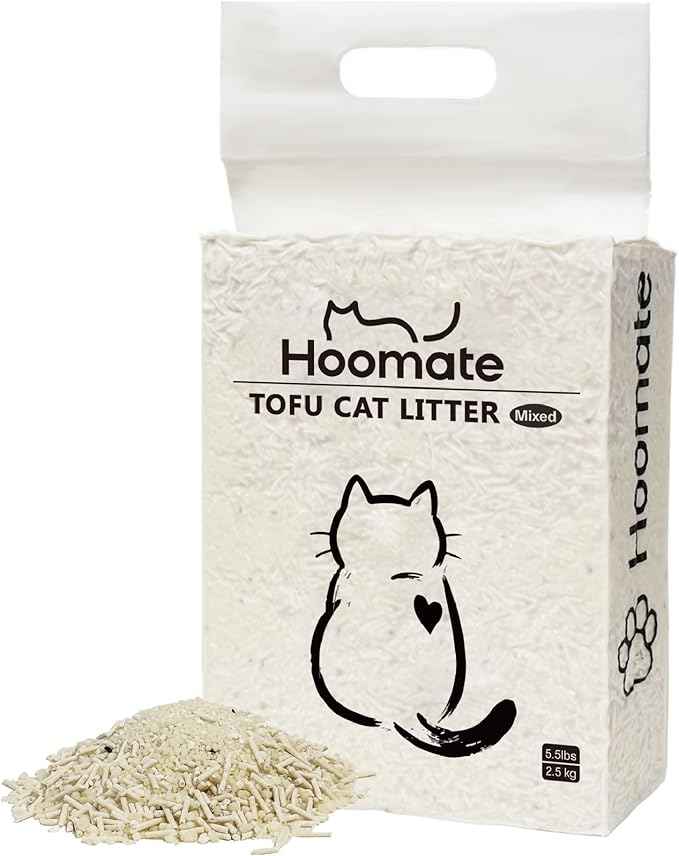Mixed Tofu & Cassava Cat Litter, Plant-Based Unscented, Fast-Clumping, Dust-Free, Powerful Odor Control with Coconut Carbon, Lightweight, Low Tracking for Cat Owners