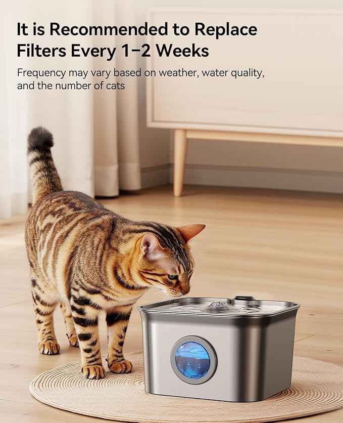 6 Pack Replacement Filters + 6 Pump Sponges for Feelneedy Cat Water Fountain [FN-W22] - 99oz/2.8L Pet Water Fountain Filters