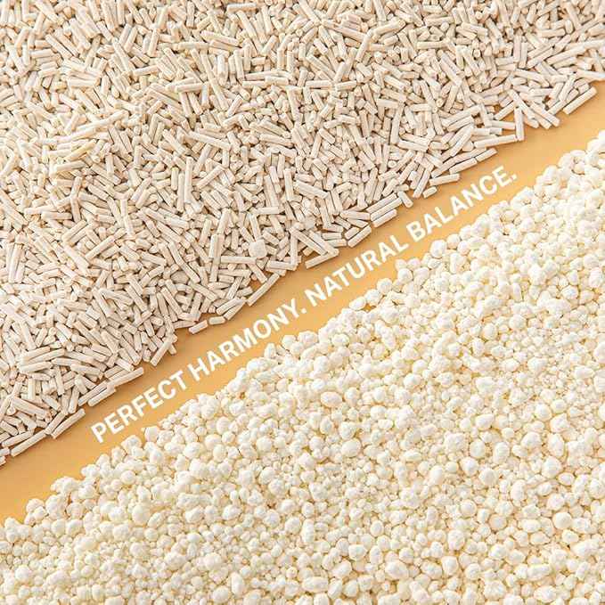 Tofu & Cassava Cat Litter, Natural Plant-Based Clumping, 99.9% Dust Free, Low Tracking, Non-Stick Formula, Soft on Paws, Lightweight Cat Litter, 5.5 lb