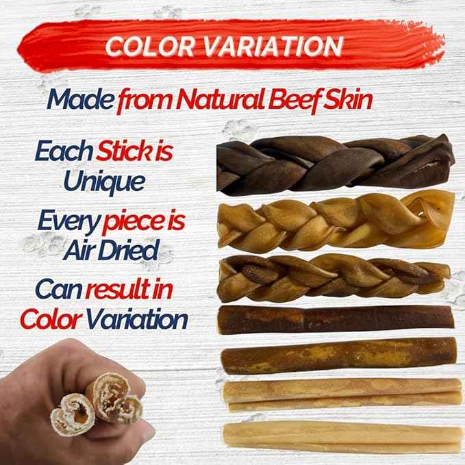 Natural Collagen Sticks for Dogs 15 Pack - 6 Inches – Long-Lasting Alternative to Bully Sticks, Rawhide-Free Collagen Chews with Chondroitin & Glucosamine for Joint Support & Dental Health