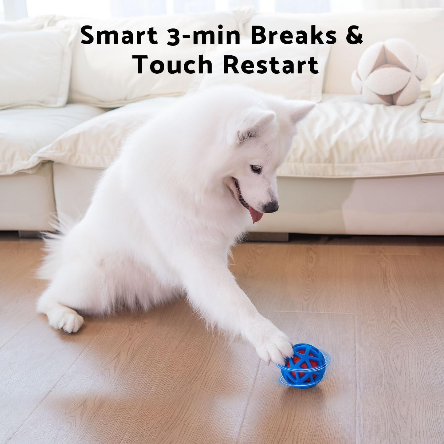 seagi Interactive Dog Toys – Durable Automatic Bouncing & Vibrating Interactive Dog Ball for Smart Play, Motion-Activated Moving Dog Toy for Small/Medium/Large Dogs,USB Rechargeable (Orange)