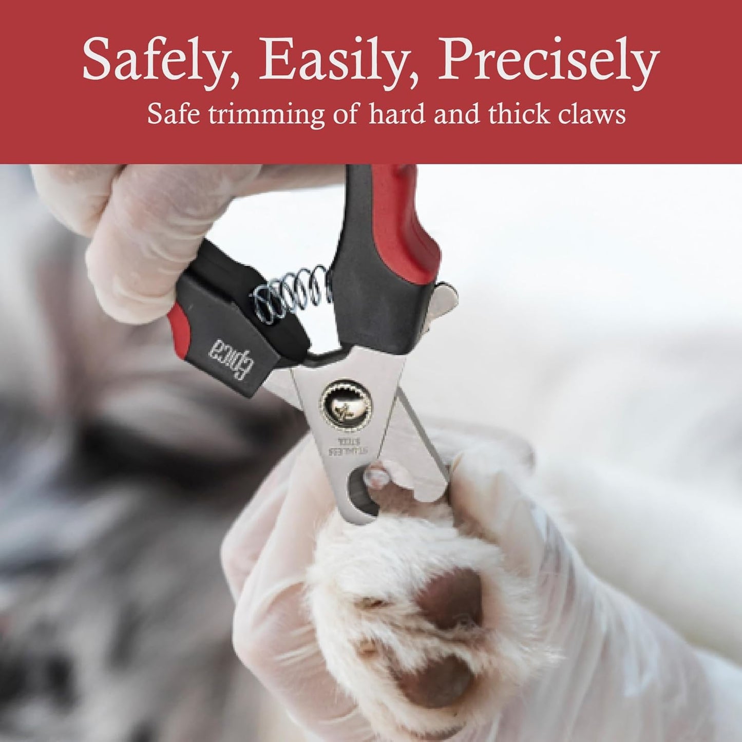 Epica Professional Dog Nail Clipper - Dog Nail Trimmer for Large Dogs - Easy and Safe Pets Grooming Clippers - Cat Claw Trimmer with Safety Guard (Large)