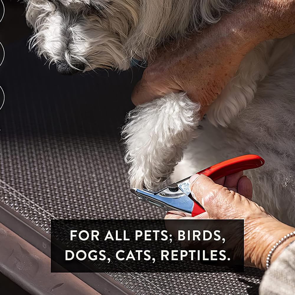 Pet Care Pedicure Kit for Dogs, Cats, Birds and Reptiles - Nail Clippers, File and Scissors Style Clippers Plus Case (3 Nail Clippers Plus Nail File)