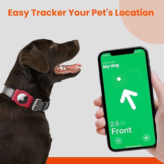 Waterproof AirTag Dog Collar Holder for Apple AirTag QR Code