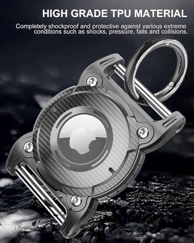 ONEONTA for Airtag Dog Collar Holder 4 Pack | Airtag Dog Waterproof - Airtag Holder for Dog Collar with Removable Metal Loop, Sturdy TPU,Lightweight,Compact Size,Fit 1" Width Collar,Airtag 1st,2nd Gen