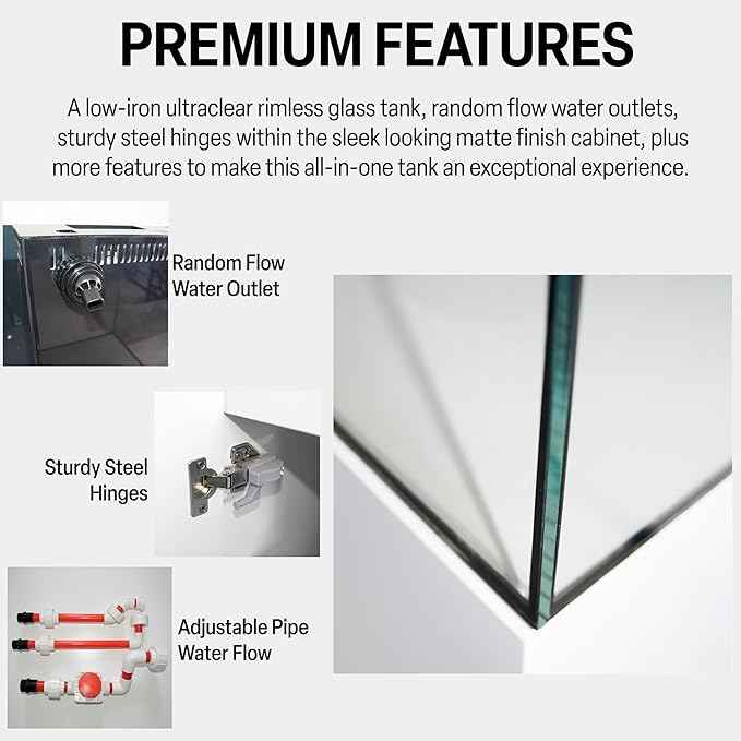 Aqua Dream Coral Reef Aquarium Tank | 90 Gallon Ultra Clear Glass with Sump, White