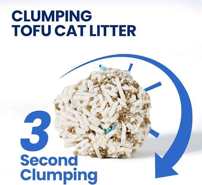 OPET Mixed Tofu Cat Litter - 18lb Strong Clumping Litter, Mixed Tofu and Bentonite, 99.9% Dust Free and Flushable Cat Litter, Natural Sustainable Ingredients Odor Control, Low Tracking（18lb, Fresh）