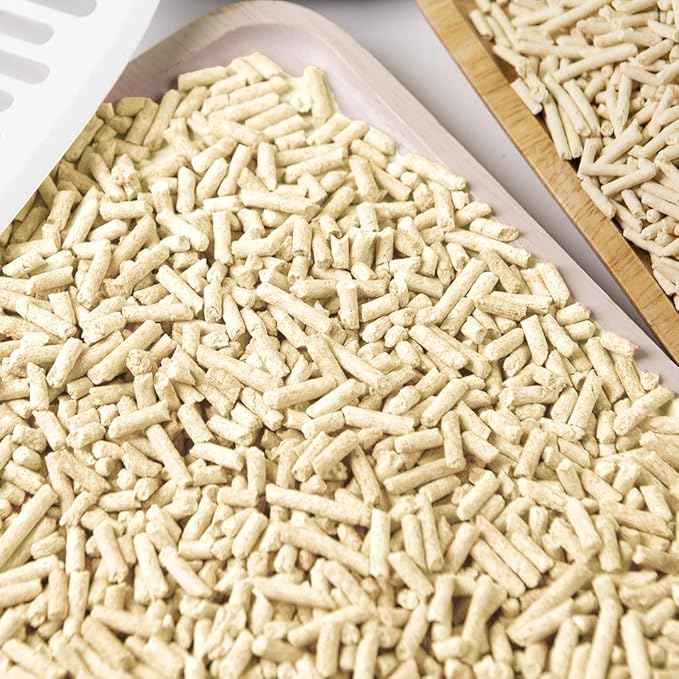 I AM TOFU - Tofu Cat Litter, Natural Flushable Extra Clumping Pellet Litter, 10LB x 3 (Original 2 & Honey Peach1)