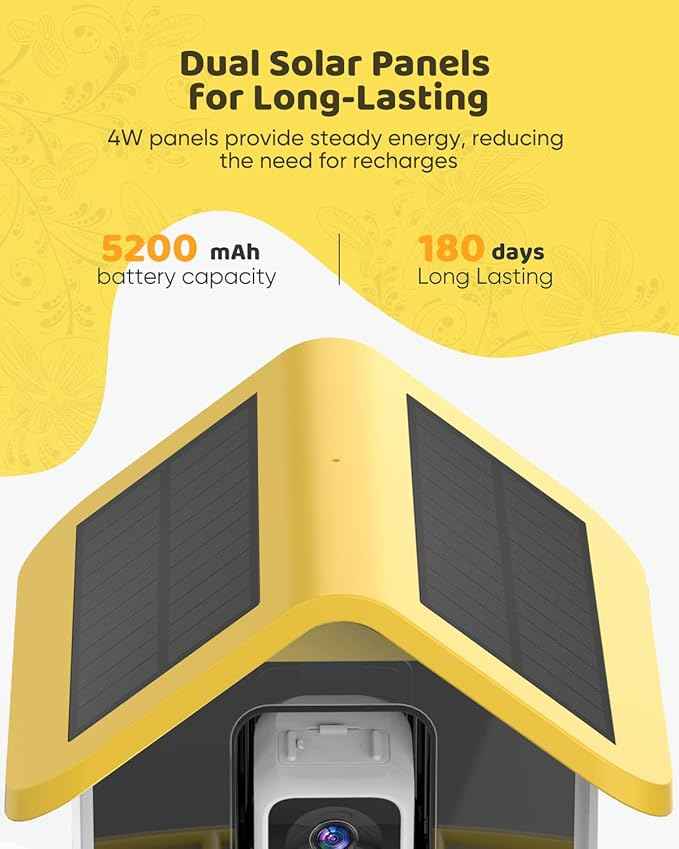 Bird Feeder with Camera Solar Powered : Smart Camera Bird Feeder 2K Live Feed Cam for Outdoor Backyard - Ai Identify Auto Capture Videos Pictures, Gifts for Birdlover Mom Dad, 2.4GHz WiFi