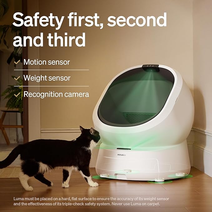 PETLIBRO Luma Automatic Cat Litter Box AI-Camera Waste Analysis, Auto Odor-Control Self Cleaning Cat Litter Box with Multi-Cats Recognition, Smart App Usage Tracking, Safety Sensors and Large Open Top
