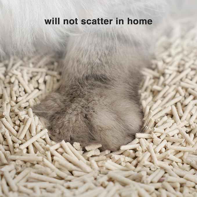 Cat Litter 24LB/4 Packs Dust-Free Clumping Tofu Cat Litter Quickly Absorb Odors Toilet Can Flush Into The Toilet Pure Natural tofu cat Litter (Original Flavor)