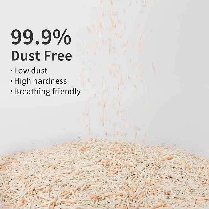 Flushable Tofu Cat Litter, Vanilla Scented – 2.5kg Bag, 100% Natural Plant-Based, Dust-Free, Fast Clumping, Odor Control, Low Tracking, Tofu Litter for Cats