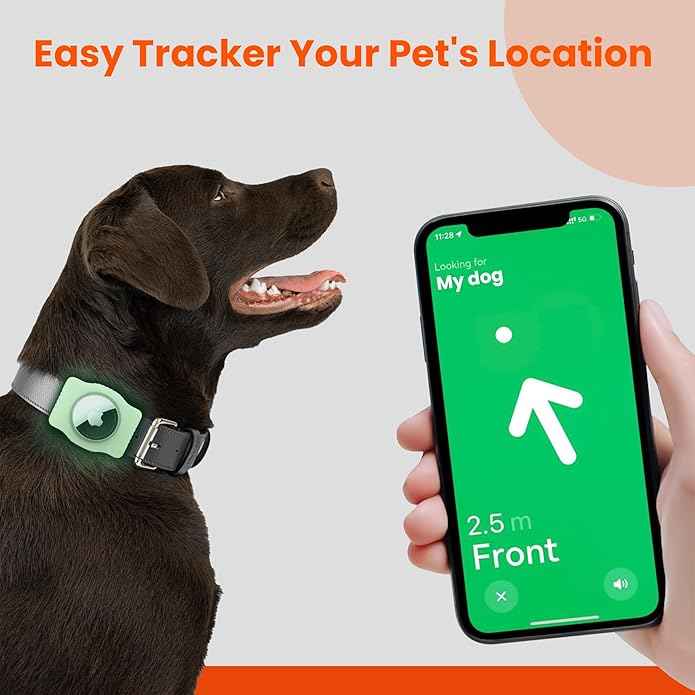 Waterproof AirTag Dog Collar Holder for Apple AirTag QR Code