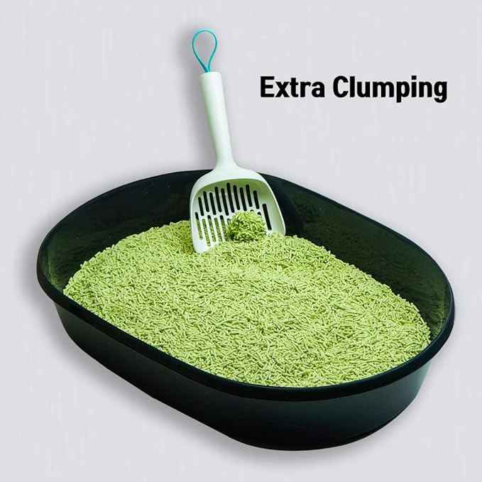 I AM TOFU - Tofu Cat Litter, Natural Flushable, Dust Free, Extra Clumping Pellet Litter (10 LBS, Green Tea)